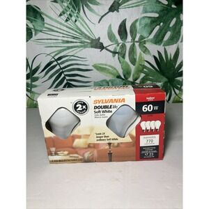 Sylvania Double Life 60w HTF Soft White Indoor Lightbulbs Bombillas 4pk